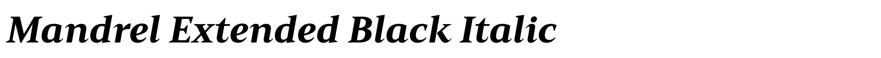 Mandrel Extended Black Italic